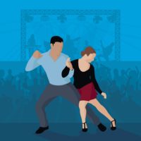 Couple de danseurs de Rock 4 Temps - formation Rock Tour Basics en ligne